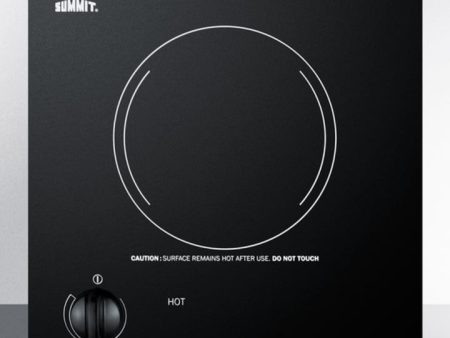 Summit CR1115 115V Single Burner Cooktop In Black Ceramic Glass, Made In Europe Discount