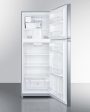 Summit FF1427SSIM 26  Wide Top Mount Refrigerator-Freezer With Icemaker on Sale