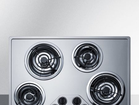 Summit CR430SS 30  Wide 230V 4-Burner Coil Cooktop Online now