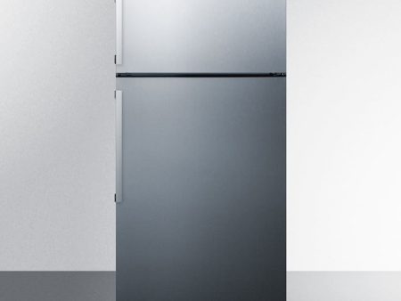 Summit FF1512SSIM Energy Star Certified Counter Depth Refrigerator-Freezer With Stainless Steel Doors, Platinum Cabinet, And Icemaker Sale