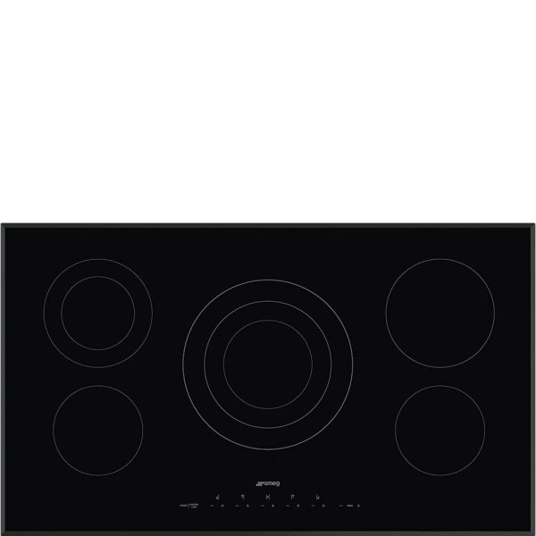 Smeg SEU365ETB 90Cm (36 ) Ceramic Cooktop Black Glass, Beveled For Cheap