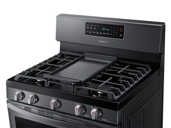 Samsung NX58T7511SG 5.8 Cu. Ft. Freestanding Gas Range With Air Fry And Convection In Black Stainless Steel Discount