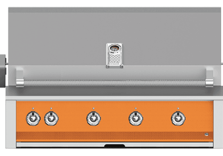 Hestan EMBR42LPOR Aspire Series - 42  Liquid Propane Built In Grill W  U-Burners, Sear Burner And Rotisserie - Citra   Orange For Sale