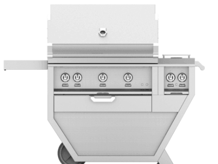 Hestan GABR36CX2LP Hestan 36  Liquid Propane Gas Deluxe Freestanding Grill And Cart W  Double Side Burner Gabr36Cx2 - Stainless Steel (Standard Color) Discount