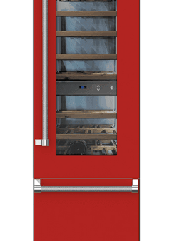 Hestan KRWL24RD 24  Wine Refrigerator - Left Hinge - Red   Matador Supply