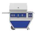 Hestan GMBR36CX2LPBU Hestan 36  Liquid Propane Gas Deluxe Freestanding Grill And Cart W  Double Side Burner Gmbr36Cx2 - Blue (Custom Color: Prince) Cheap