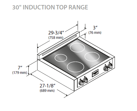 Fulgor Milano F6IRT304S1 30   Professional Induction Range Top (F6Irt304S1) For Cheap