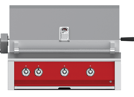 Hestan EMBR36LPRD Aspire Series - 36  Liquid Propane Built In Grill W  U-Burners, Sear Burner And Rotisserie - Matador   Red Cheap