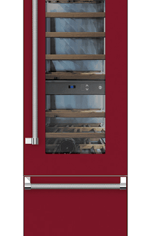 Hestan KRWL24BG 24  Wine Refrigerator - Left Hinge - Burgundy   Tin Roof Fashion