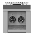 Hestan AEB122LPRD Aspire Series - Liquid Propane 12  Double Side Burner - Matador   Red on Sale